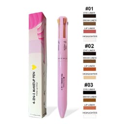 image-4 in 1 Makeup Pen - Black Eyeliner Eyebrow