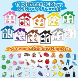 image-Magnetic Color Sorting Toy Alphabet Game Learning Letter Recognition Colorful Shape Matching Kids Fridge Magnet