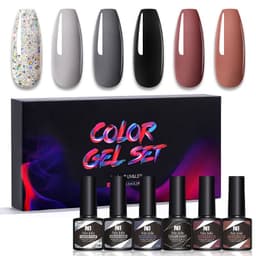 image-Nee Jolie UV Gel Nail Polish Set - 6 Colors 8.5ml