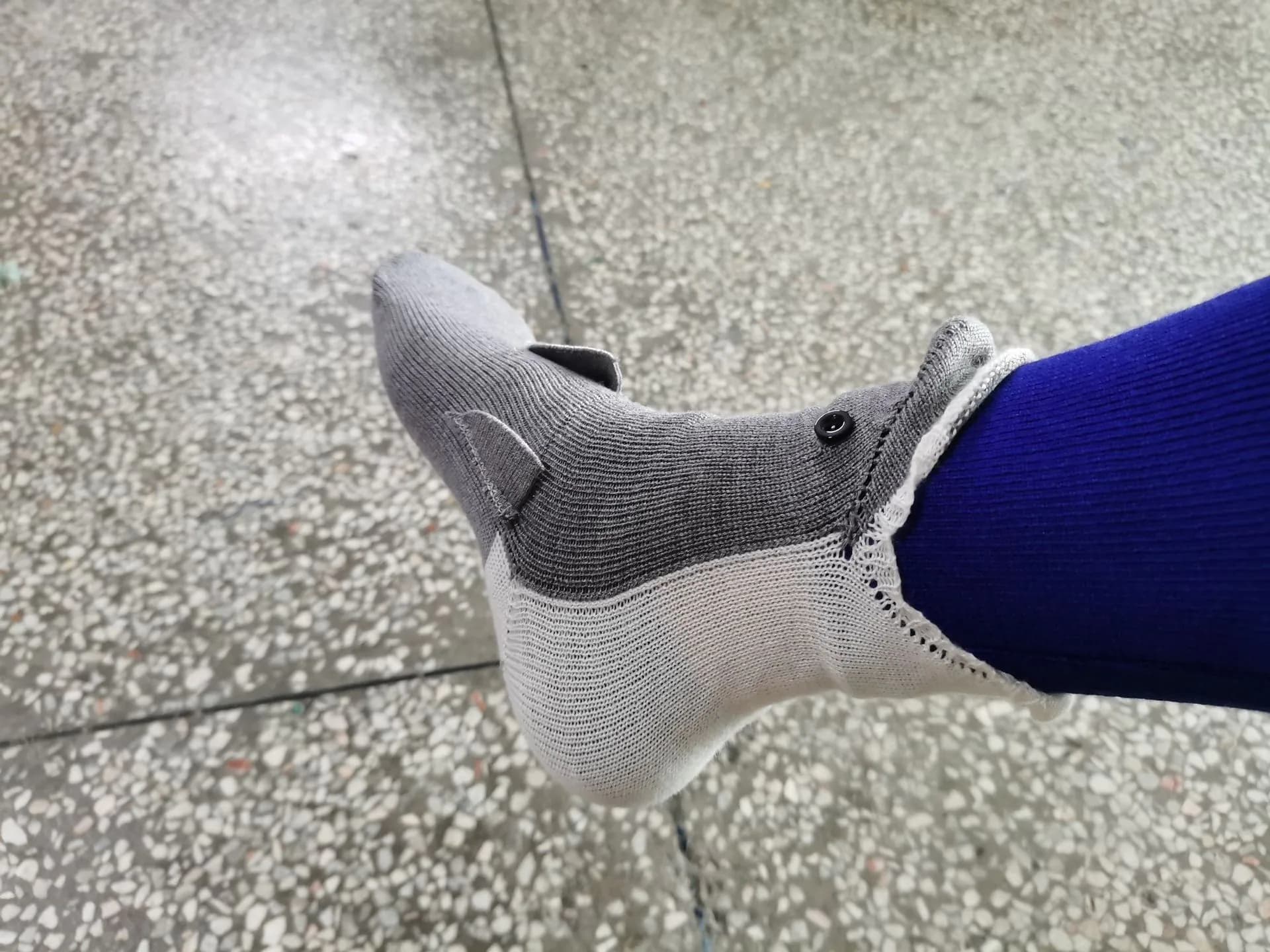 image-Christmas Knit Crocodile Socks For Kids Warm Floor Socks Shark Pattern