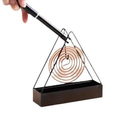 image-Mosquito Coil Holder - Stainless Steel Tripod Black