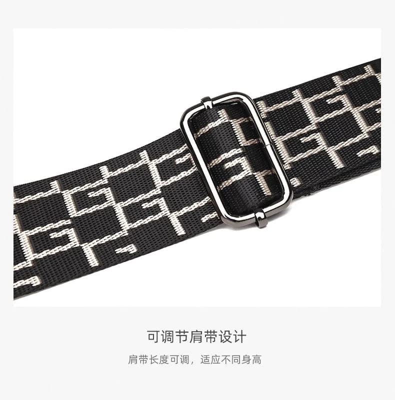 image-Cowhide Leather Saddle Bag - Khaki Small Square