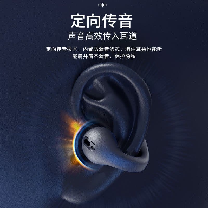 image-New bone conduction earphones, clip-on, painless, in-ear sports Bluetooth earphones, air conduction binaural music earphones