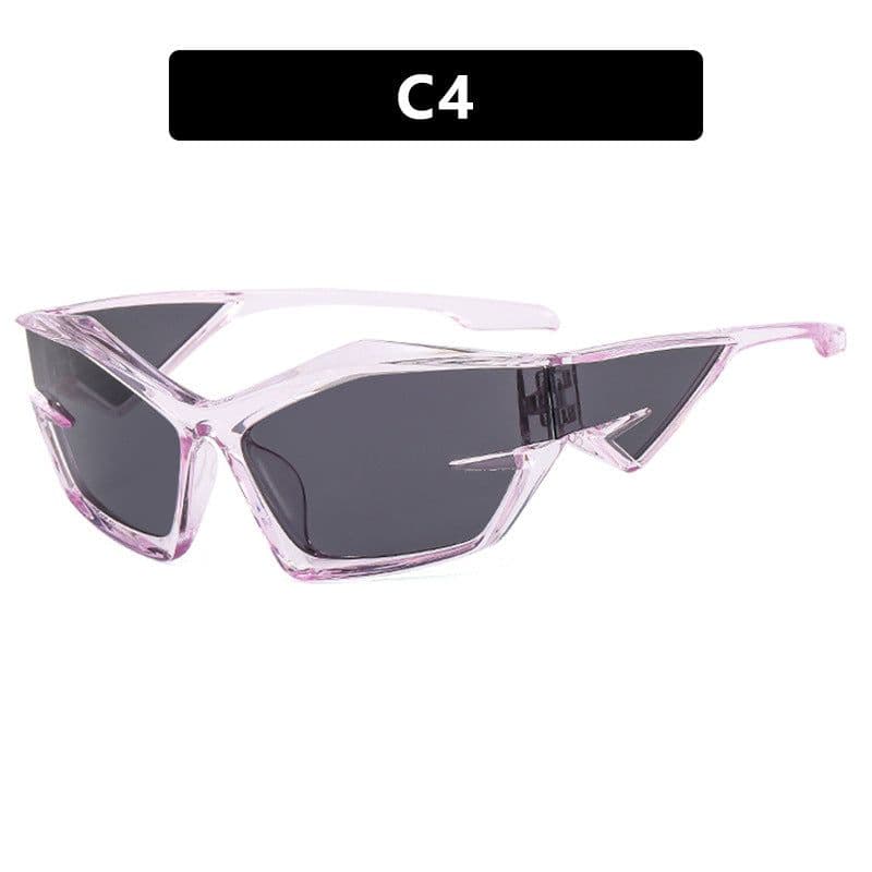 image-Exaggerated futuristic technology Y2K sunglasses 2023 new European and American catwalk sunglasses cross-border heterosexual sunglasses