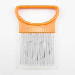 image-Lutai Stainless Steel Onion Needle Cutter - Green Multifunction Vegetable Slicer