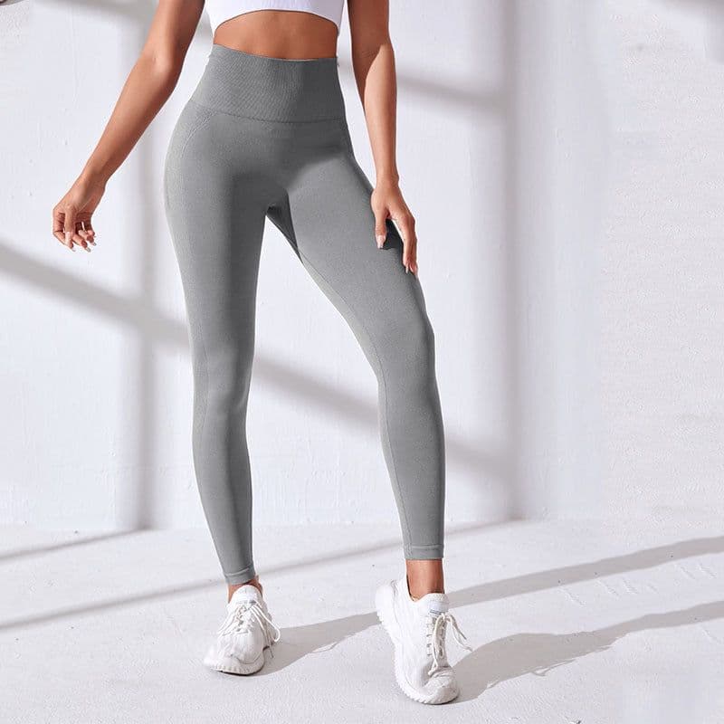 image-Women's High Waist Fitness Pants - Yoga Bright Yellow XL