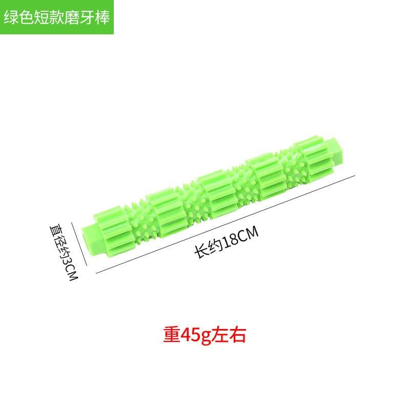 image-Dog TPR Chew Stick - Green 23cm Teeth Cleaning Toy
