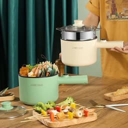 image-Noodle pot non-stick pot multi-functional electric cooking pot student dormitory mini hot pot home 2 people one pot LOGO