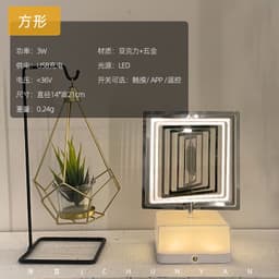 image-Chunyan JPJ Night Light Rotating Bedside Lamp