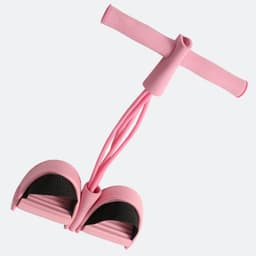 image-4-Tube Yoga Tension Belt - Pink Fitness Abdominal Aid