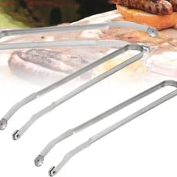 image-Stainless Steel BBQ Tongs - Multi-Use Grill Tool