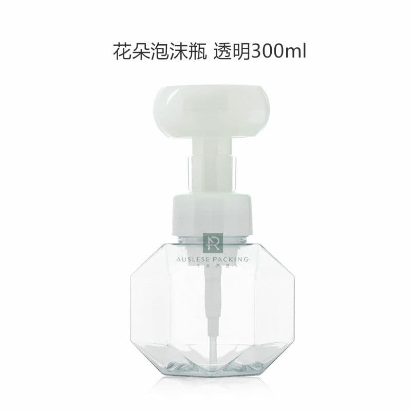 image-Flower Foam Bottle 300ml - PETG Pump Dispenser