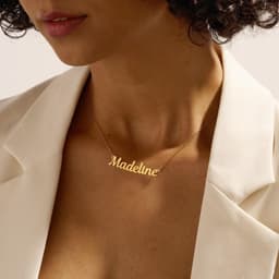 image-Hot-selling DIY customized stainless steel necklace English name number year tag clavicle chain pendant customized
