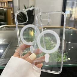 image-iPhone 15 Magnetic Case - Transparent Acrylic Silent Button