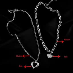 image-Titanium Steel Angel Wings Love Necklace - 41-50cm Adjustable