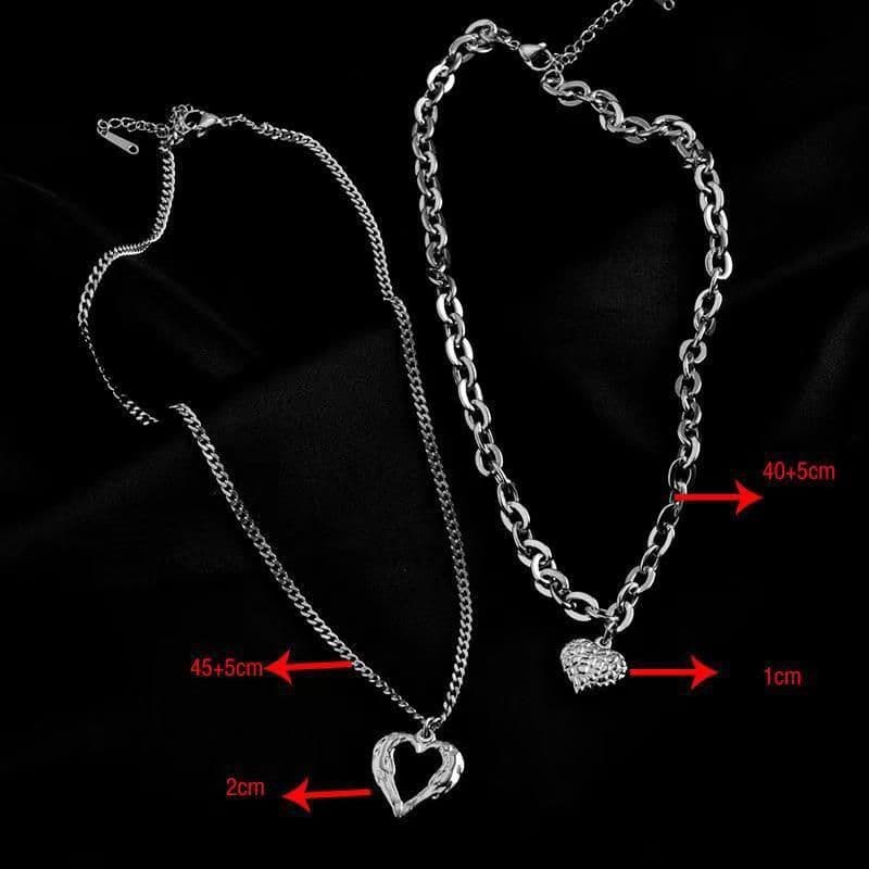 image-Titanium Steel Angel Wings Love Necklace - 41-50cm Adjustable