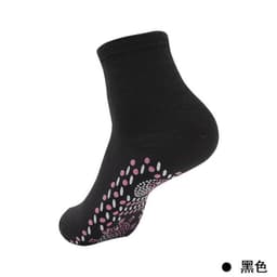 image-Tourmaline Self-Heating Massage Warm Socks - White, Unisex, Sweat-Absorbing