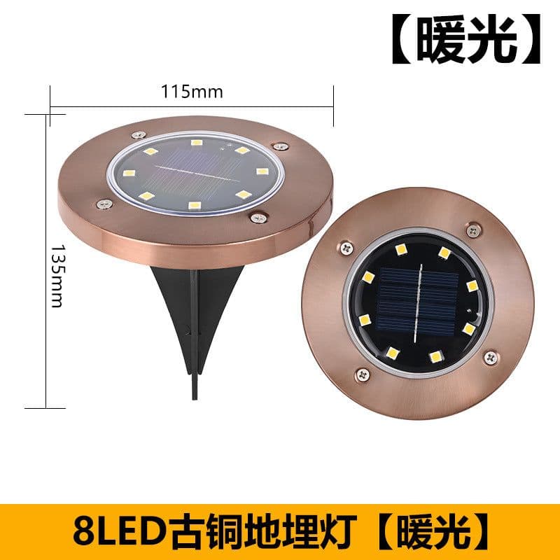 image-Solar LED Outdoor Ground Lamp IP65 Waterproof 20LED Garden Decor