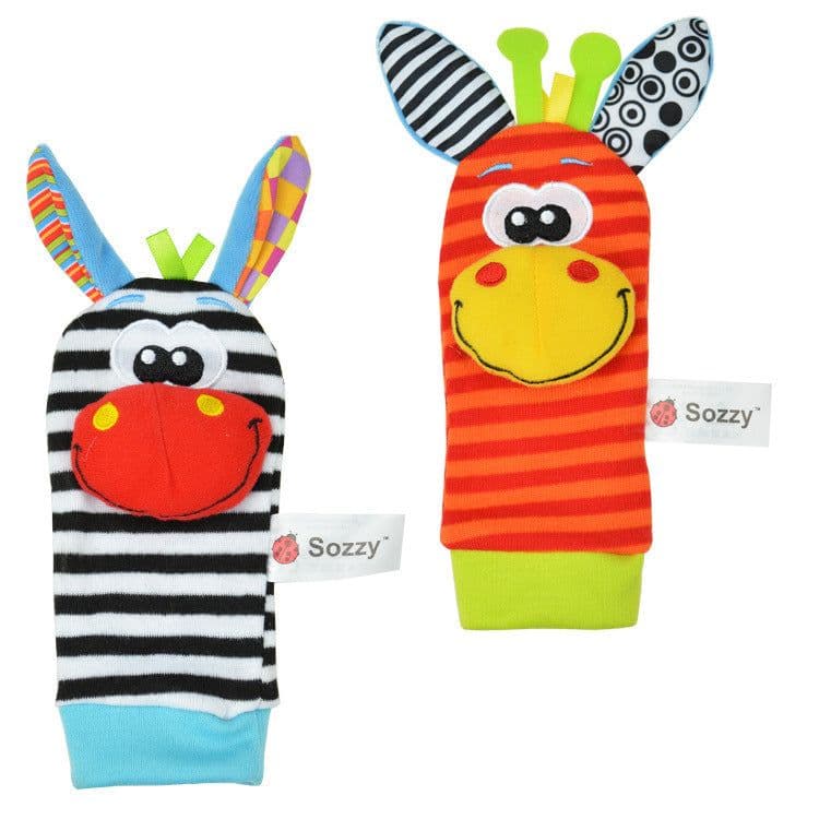 image-Sozzy Baby Rattle Socks Wrist Strap 0-1Y