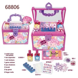 image-Kids Makeup Toy Suitcase - Princess Makeup Set for Girls 7-14 Years Old - Birthday Gift