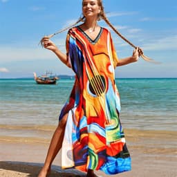 image-LH621 European and American beach blouse cotton skirt