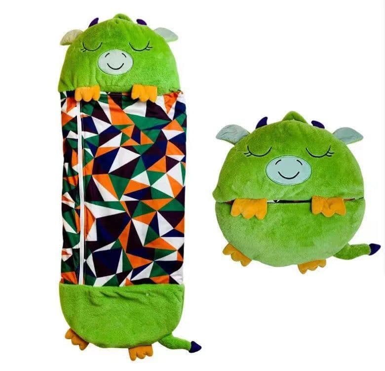 image-Children's Sleeping Bag Cocoon Panda Coral Fleece