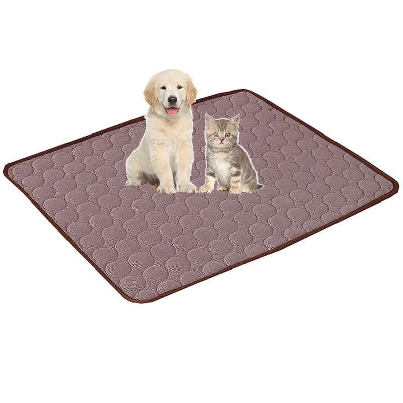 image-Pet Cooling Silk Mat for Cats & Dogs - Summer Cool Nest
