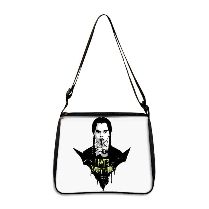 image-Cross-border Adams family Wednesday addams ladies shoulder bag niche armpit bag fashion handbag