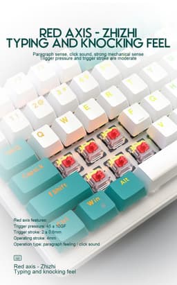 image-Free Wolf K3 Mechanical Gaming Keyboard 100 Keys