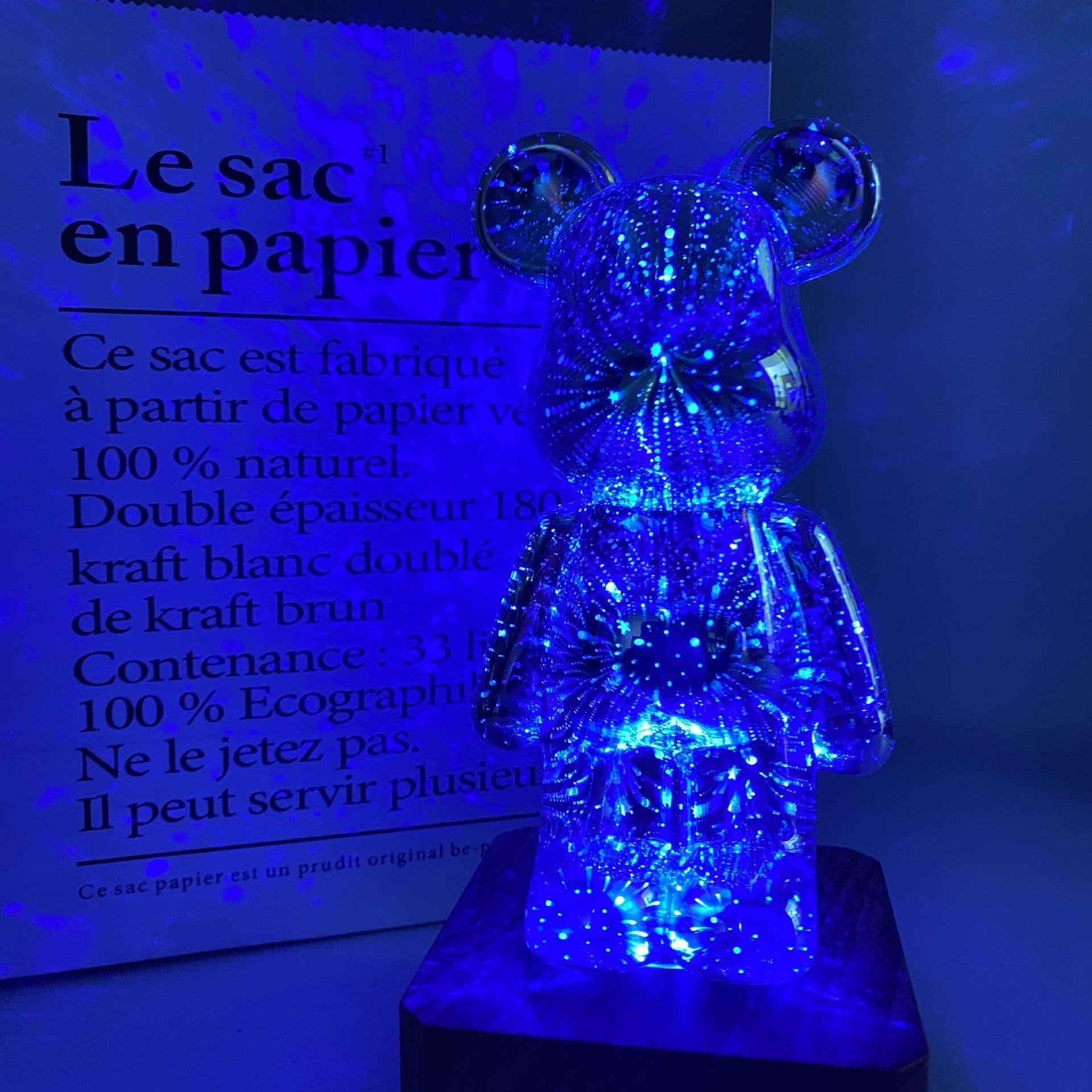 image-3D Fireworks Bear Night Light - Colorful USB Lamp