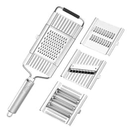 image-A large number of stock cross-border grater Stainless steel grater Three blades interchangeable multi-function vegetable cutter