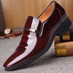 image-Men's Leather Shoes Pointed Toe Business Casual