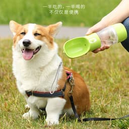 image-Pet Water Food Bowl Portable - Dual Cup