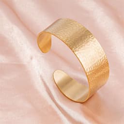 image-Stainless Steel Bracelet - 18K Gold Plated Adjustable