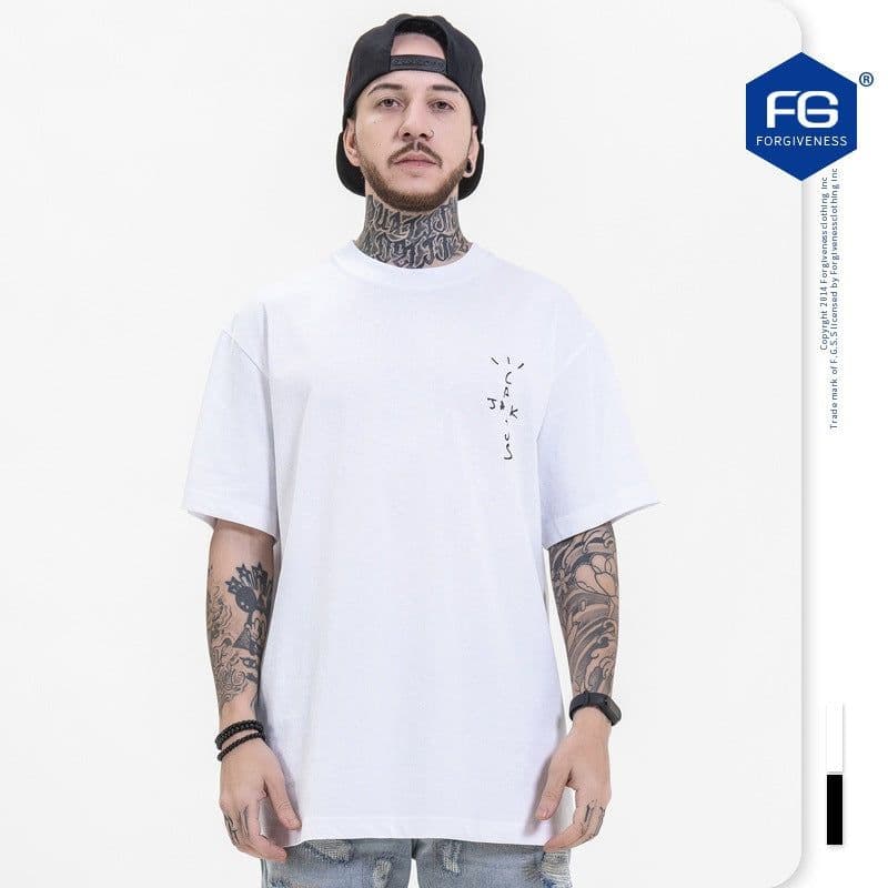 image-FORGIVENESS Men's T-Shirt - Black Cotton Loose Fit