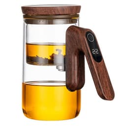 image-Smart Magnetic Teapot with Automatic Filter - Glass Top