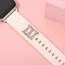 image-Apple Watch Silicone Strap - BK104 Diamond Bone Decor