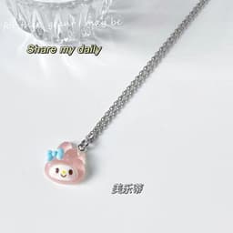 image-Original Japanese cute Sanrio couple necklace thin flashing cinnamon dog Pacha dog pendant boudoir honey necklace