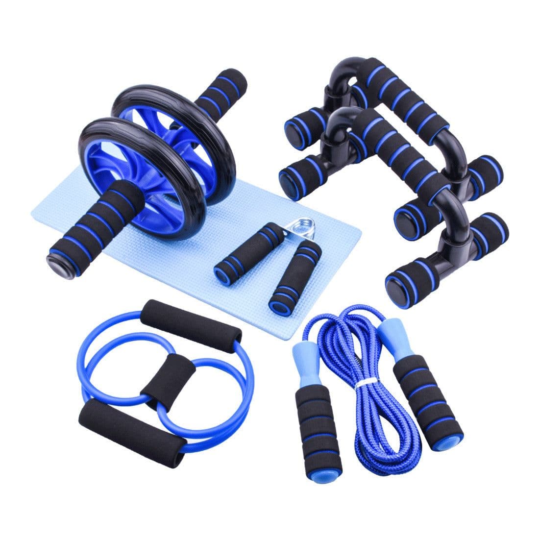 image-LEATOU Ab Wheel 7-Piece Indoor Fitness Equipment Set - LT-TZ32