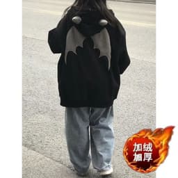 image-PROMONL Demon Hoodie Sweatshirt Women White 3XL
