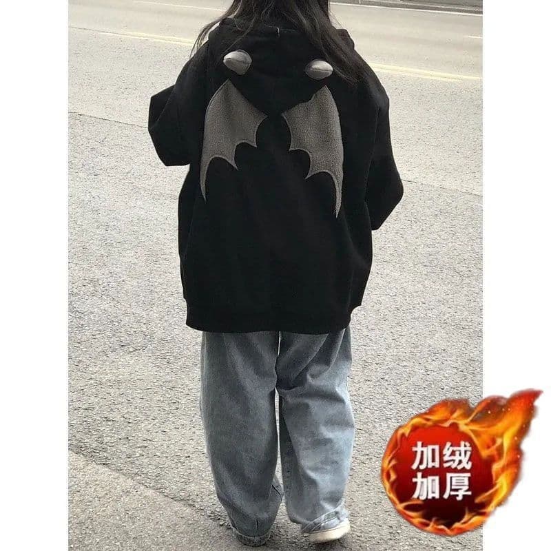 image-PROMONL Demon Hoodie Sweatshirt Women White 3XL