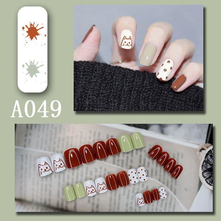 image-Internet celebrity new fake nails wearable nails finished nail patches nail art patches removable nail patches nail art accessories