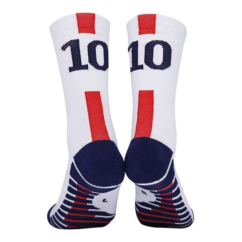 image-Men's Football Socks - Royal Blue, Non-Slip, Nylon Sports (65 characters)