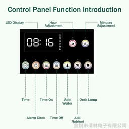 image-LCD Plant Growth Lamp 12-hole Soilless Hydroponics - ZG1003, EU CE