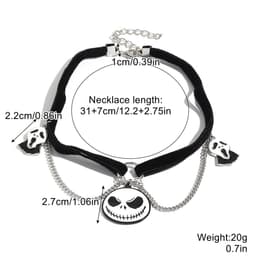 image-European and American Cross-Border Gothic Jewelry Halloween Jewelry Dark Bat Ghost Skeleton Pumpkin Spider Halloween Necklace