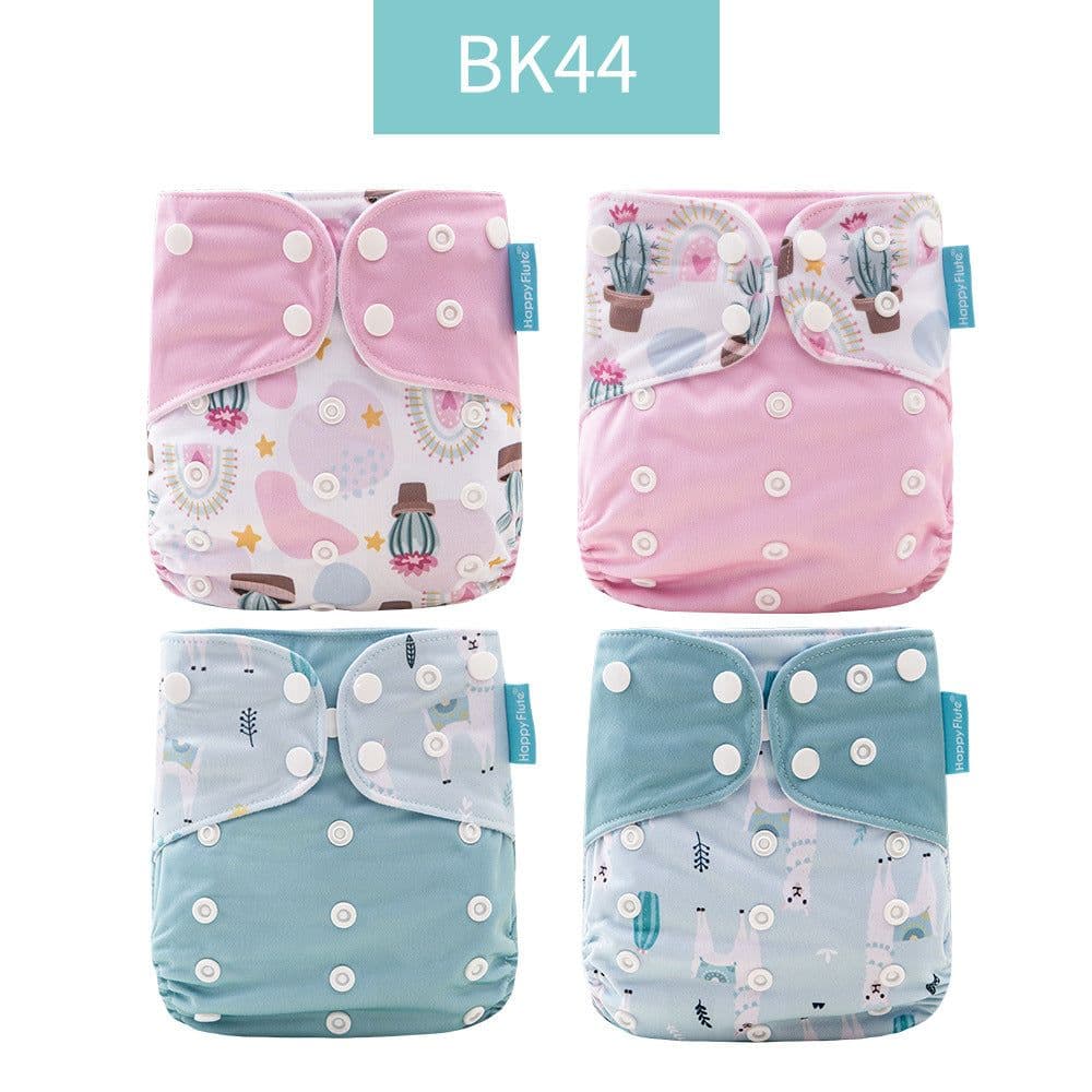 image-Happyflute 4-Pack Washable Training Pants - Waterproof Diapers for Infants 1-3 Years Old