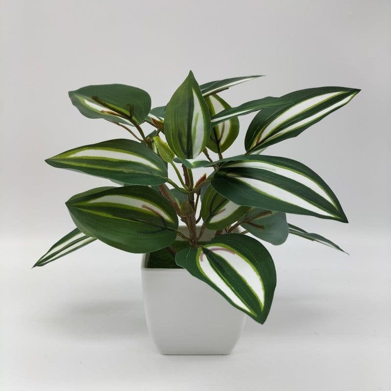 image-Simulation Watermelon Leaf Fake Plant Potted Decor