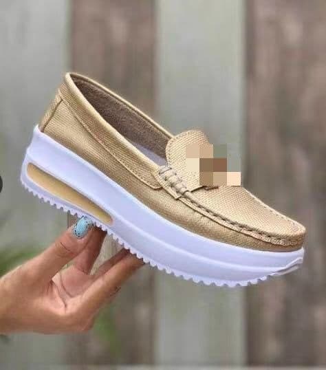 image-Rabid Bear Women's Loafers - Light Blue PU Flat Shoes