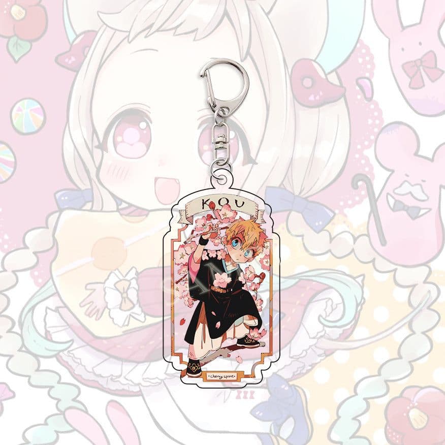 image-Hanako-kun Anime Keychain - 6cm Acrylic Pendant School Bag Accessorize
