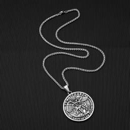 image-God of War Pendant Necklace - Stainless Steel Greek Angel Retro Design